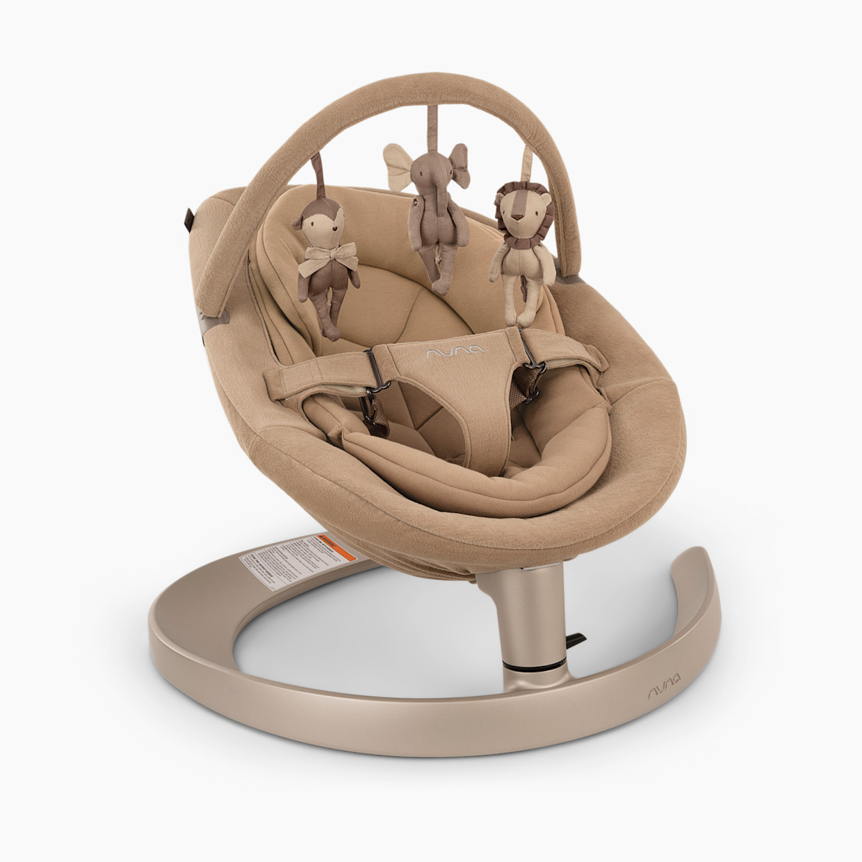 Nuna LEAF Grow Baby Seat & Rocker with Toy Bar - Teddy.