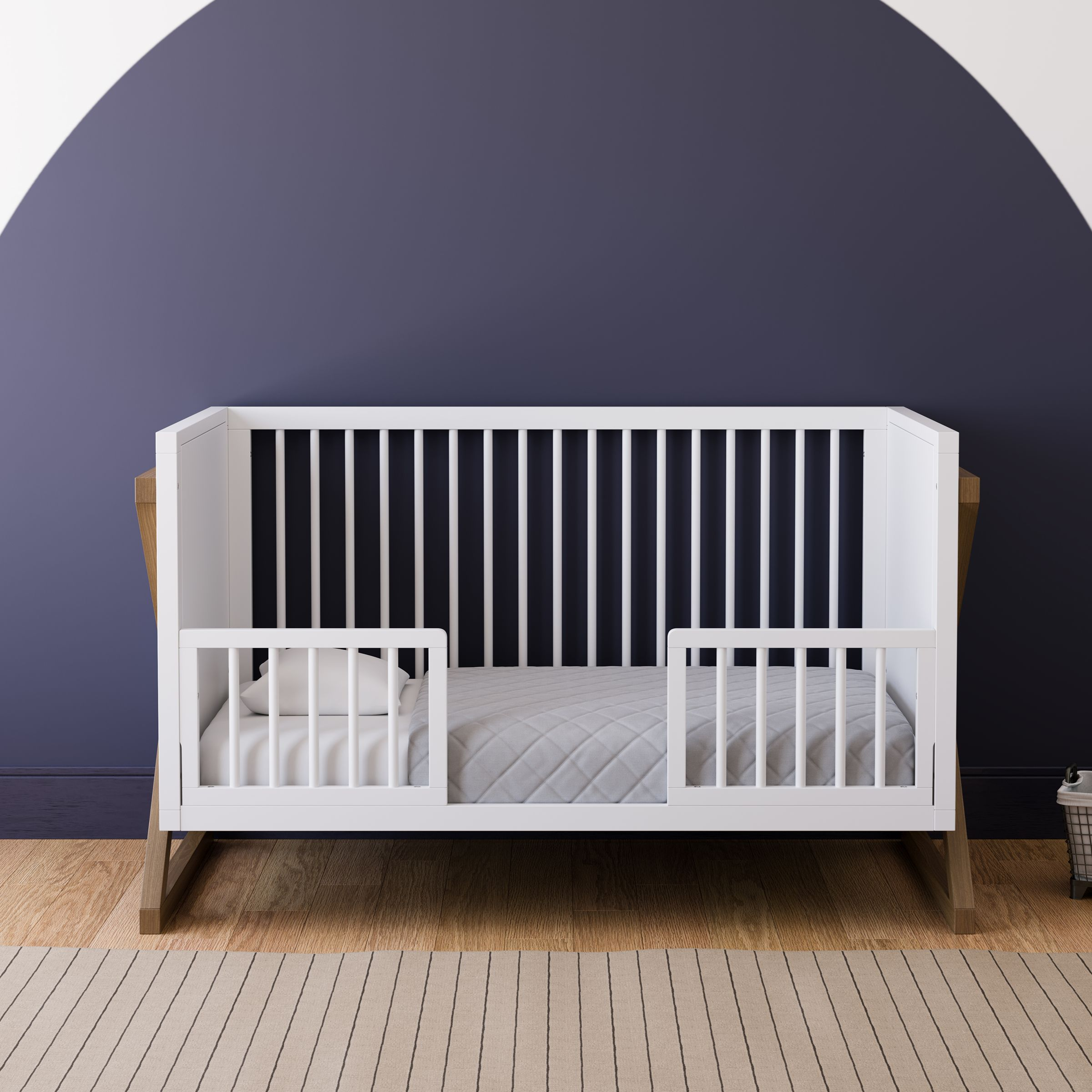 Storkcraft Universal Toddler Safety Guardrail (Dowels) - White.