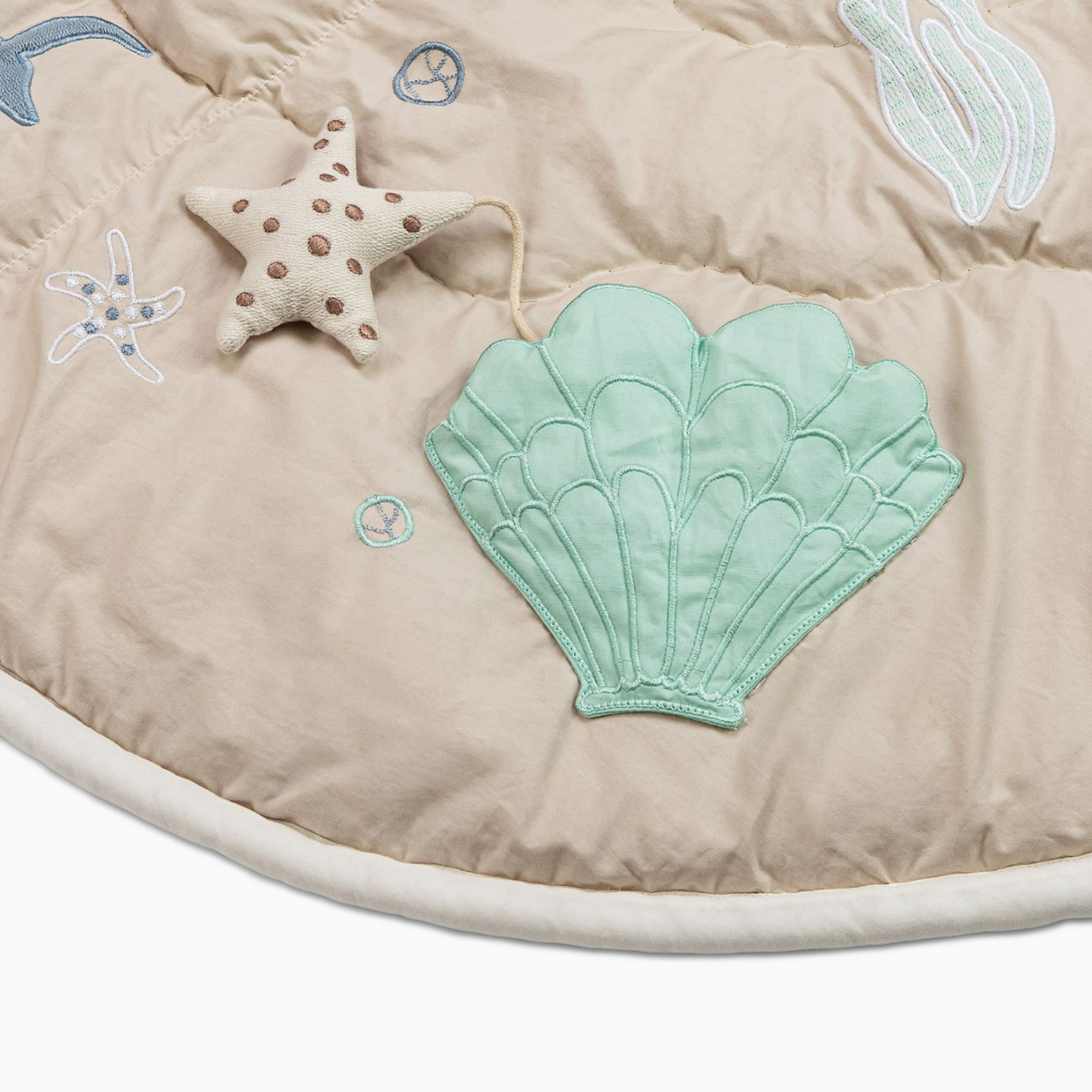 Crane Baby Cotton Quilted Activity Mat - Cove.
