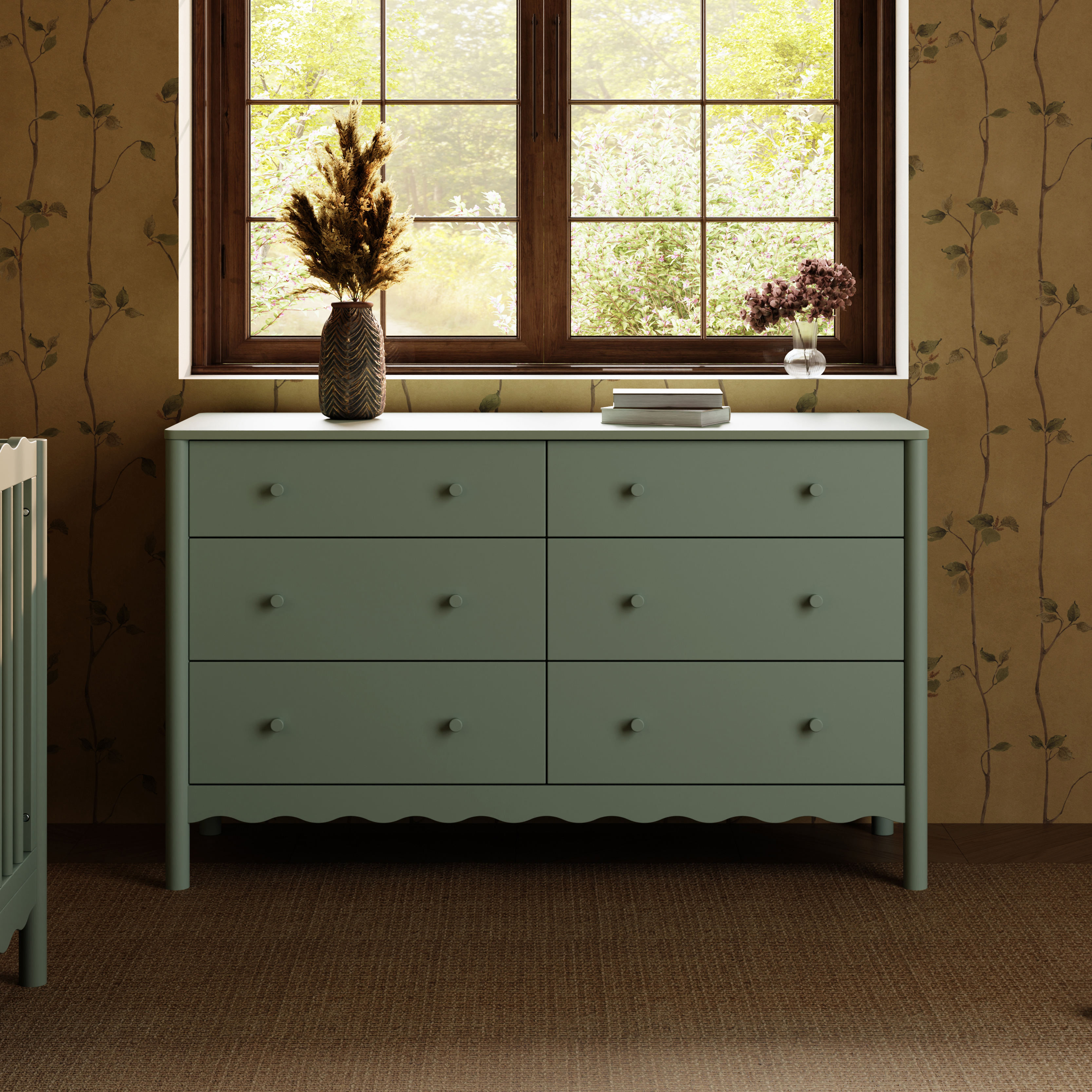 babyletto Swell 6-Drawer Wide Assembled Dresser.