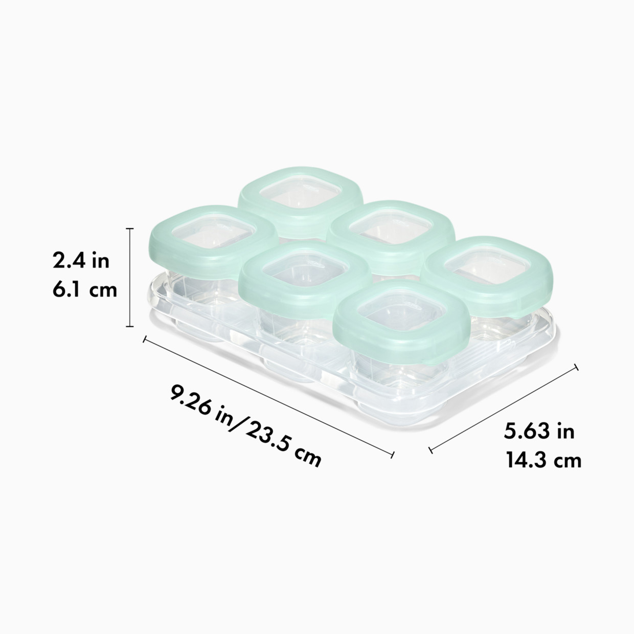OXO Tot Baby Blocks 2 Oz Food Storage Containers - Opal.