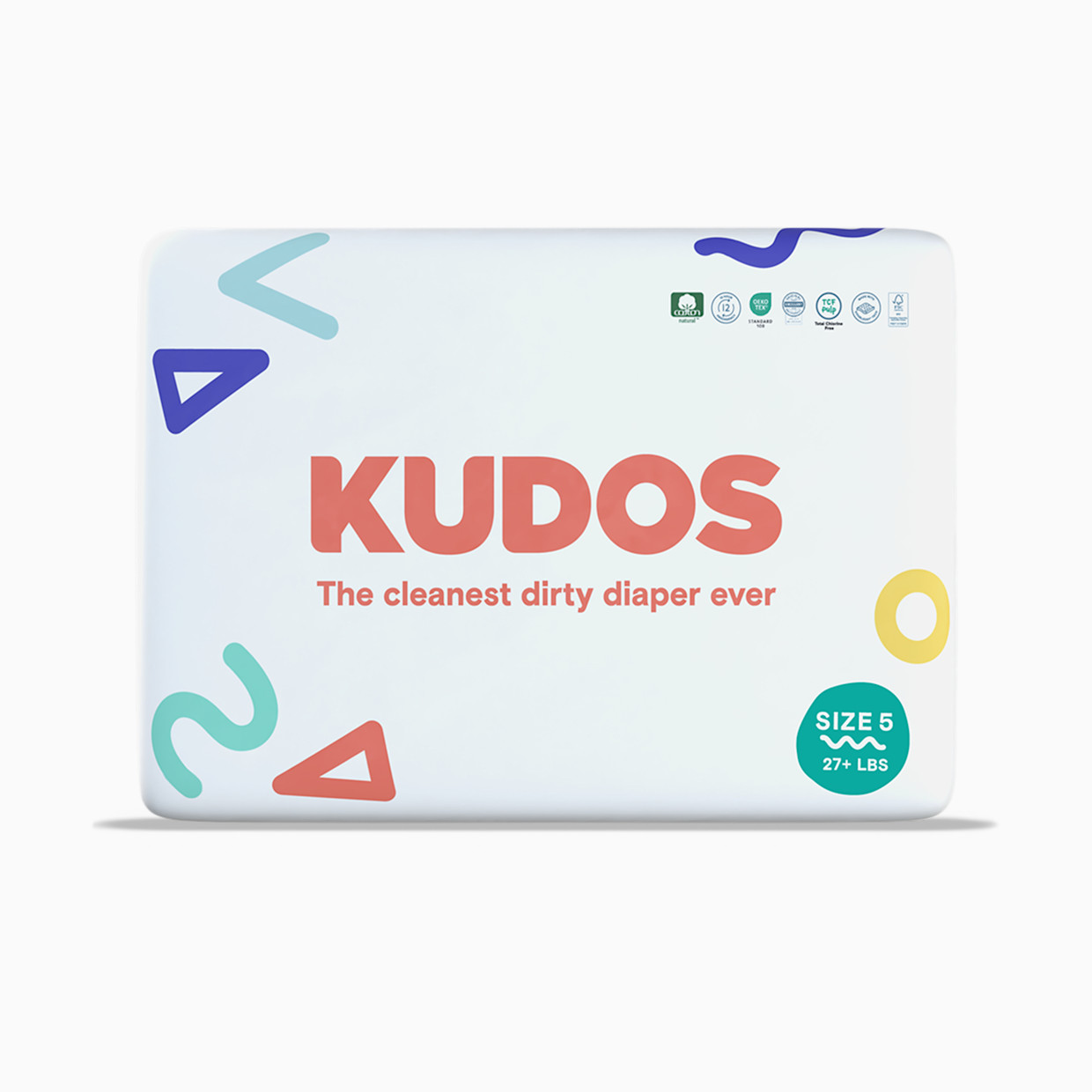 Kudos Diapers, Monthly Supply - Size 5, 138 Count.