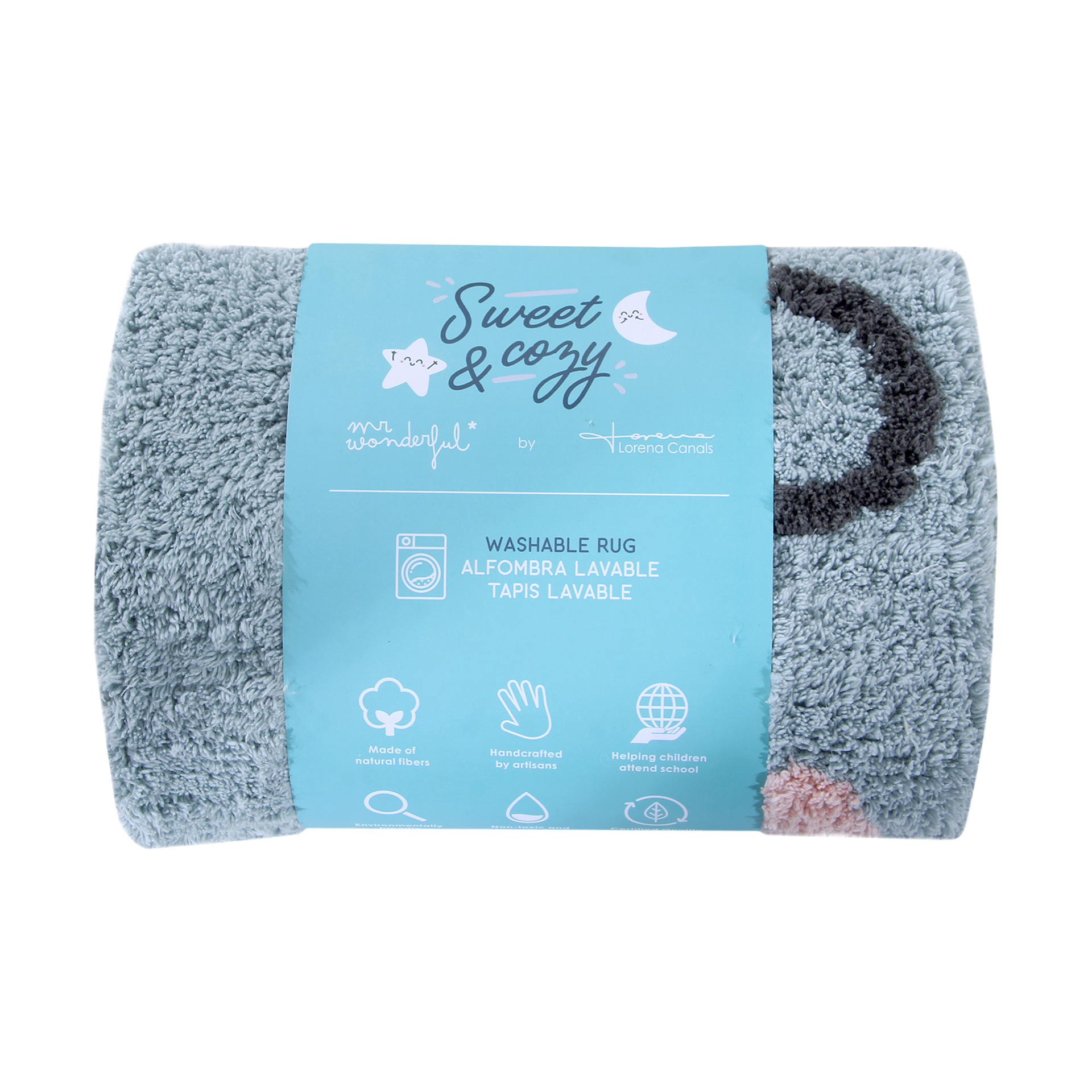 Lorena Canals Big Big World Washable Rug - 3’ 3” Round.