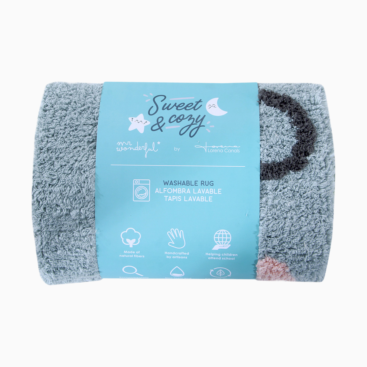 Lorena Canals Big Big World Washable Rug - 3’ 3” Round.