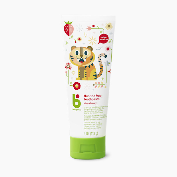 Babyganics Fluoride Free Toothpaste - Strawberry, 4 Oz.