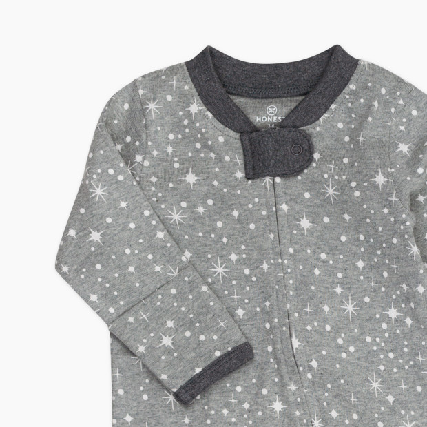 Honest Baby Clothing Sleep & Play - Organic Cotton - Twinkle Star Gray, 0-3 M.