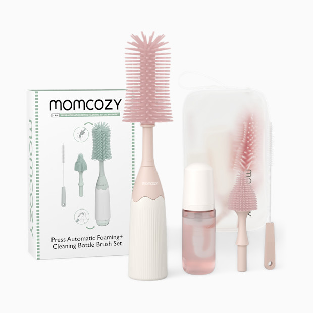 Momcozy SIlicone Bottle Brush Kit with Push-Press Foam.