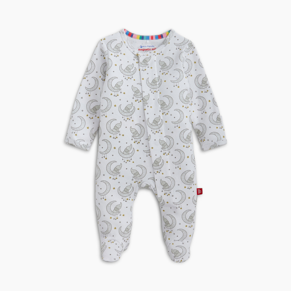 Magnetic Me Organic Cotton Magnetic Footie 2 Pack Bundle - Green Assorted, Newborn.