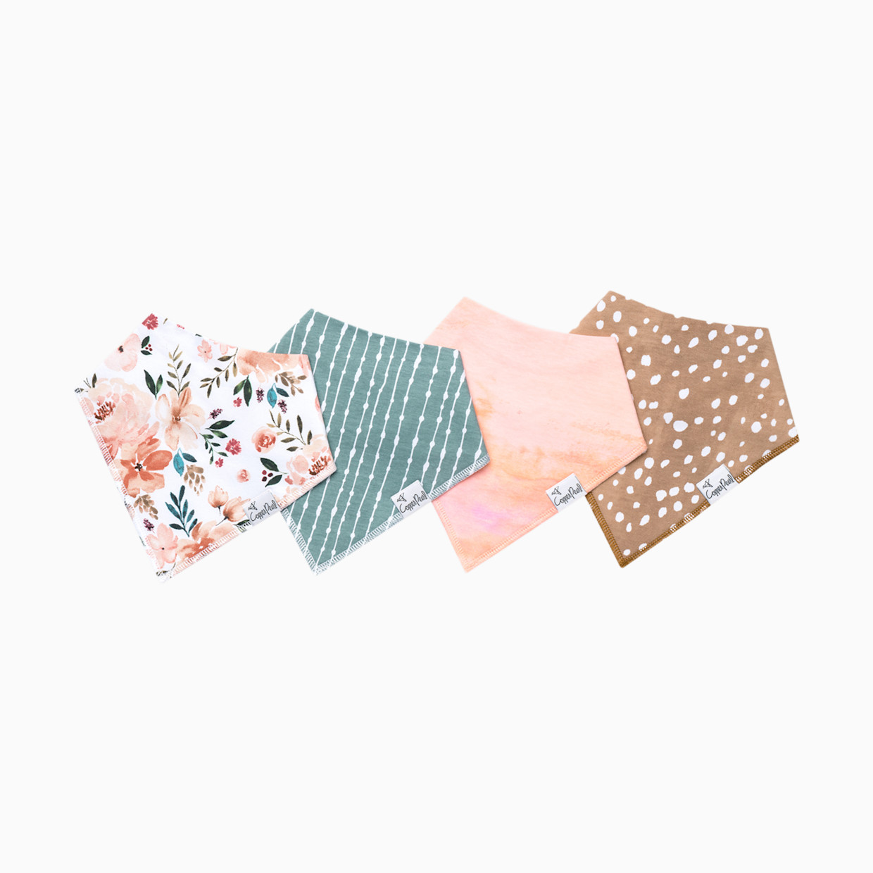 Copper Pearl Printed Bandana Bib Set (4-Pack) - Autumn.