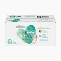 Pampers Pure Protection Baby Diapers, Size 0 (>10 lbs), 76 Count, Up to 100% Leakproof, Premium Plant-Based Skin Protection, Hypoallergenic Soft Diapers