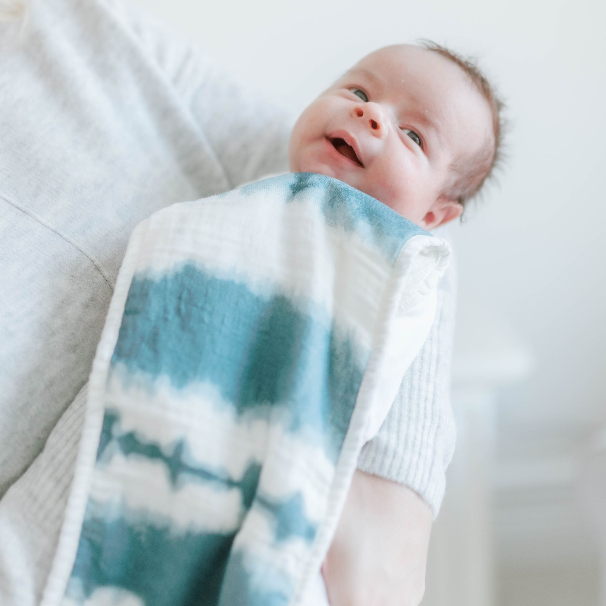 Crane Baby Cotton Muslin and Terry Burp Cloth Set (3 Pack) - Caspian.