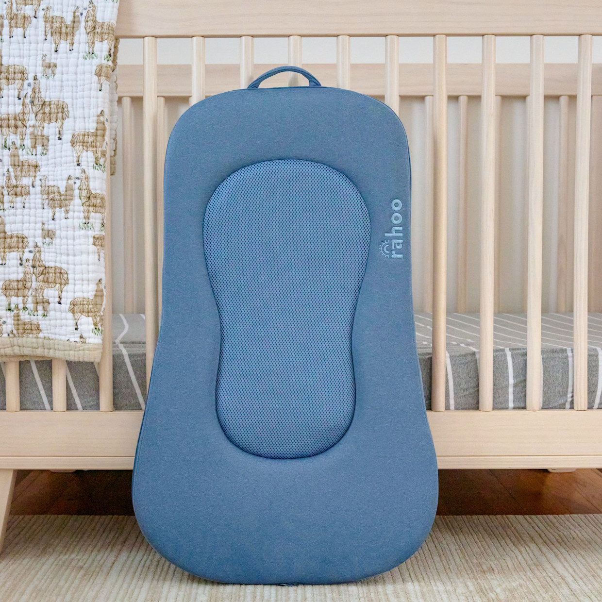 Rahoo Baby 3-in-1 Learn & Lounge Newborn Lounger - Saltwater Blue.
