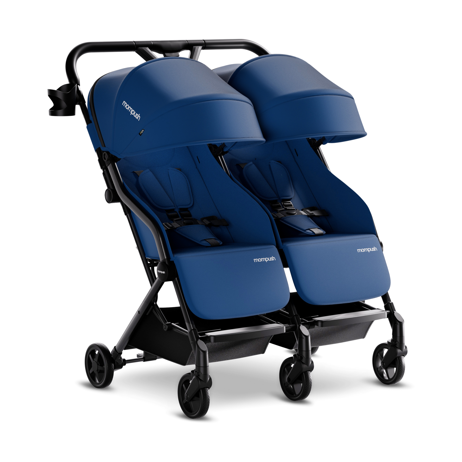 Mompush Lithe Double Stroller - Navy.