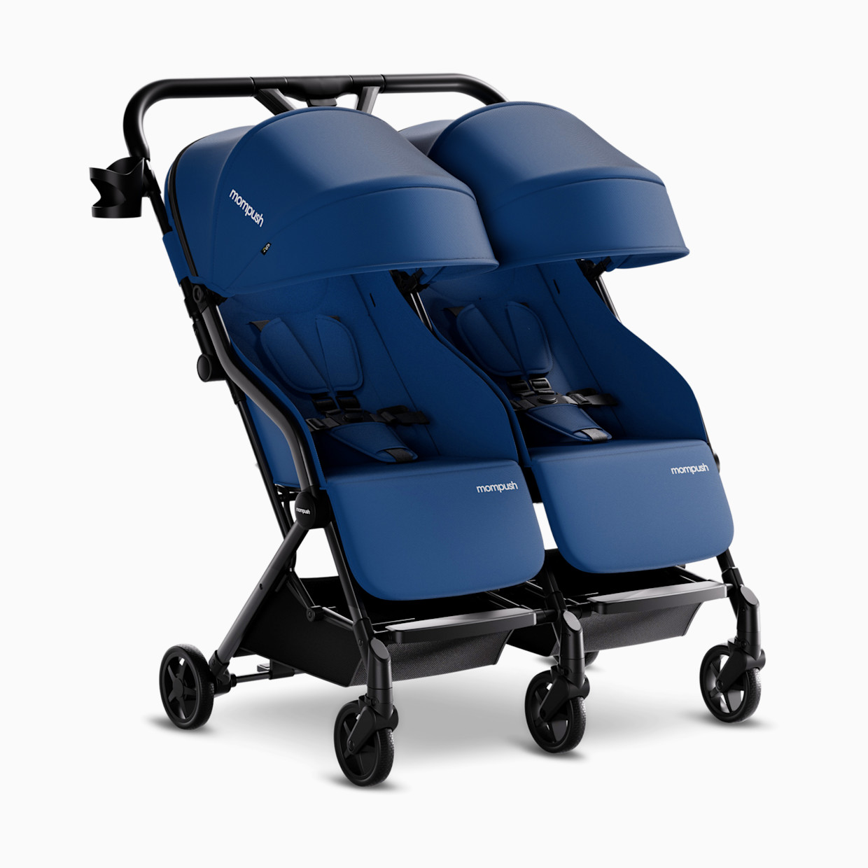 Mompush Lithe Double Stroller - Navy.