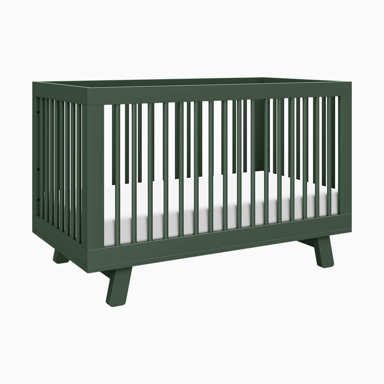 babyletto Hudson 3-in-1 Convertible Crib with Toddler Bed Conversion Kit - Forest Green.