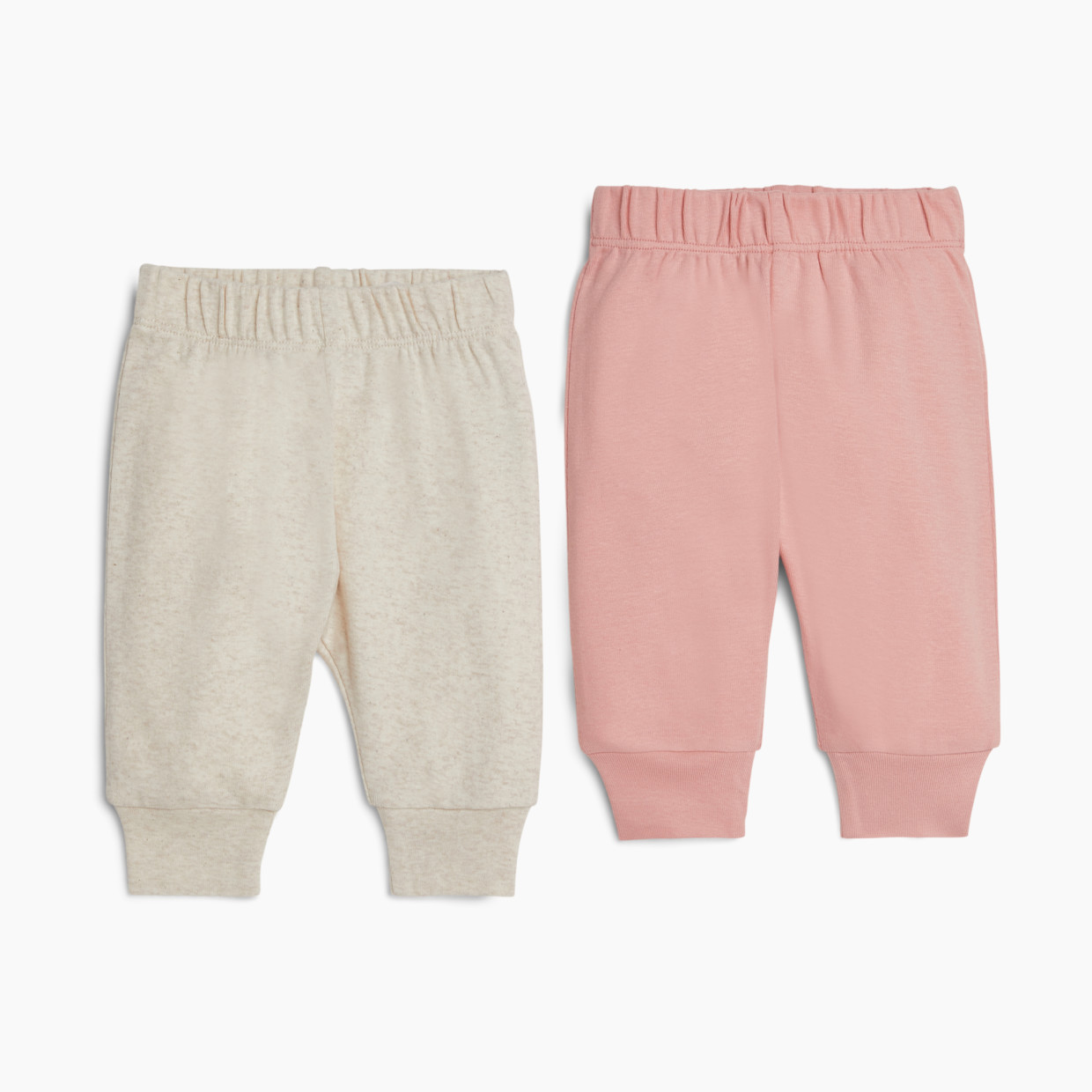 Small Story Pants (2 Pack) - Pink/Oatmeal, 0-3 M.