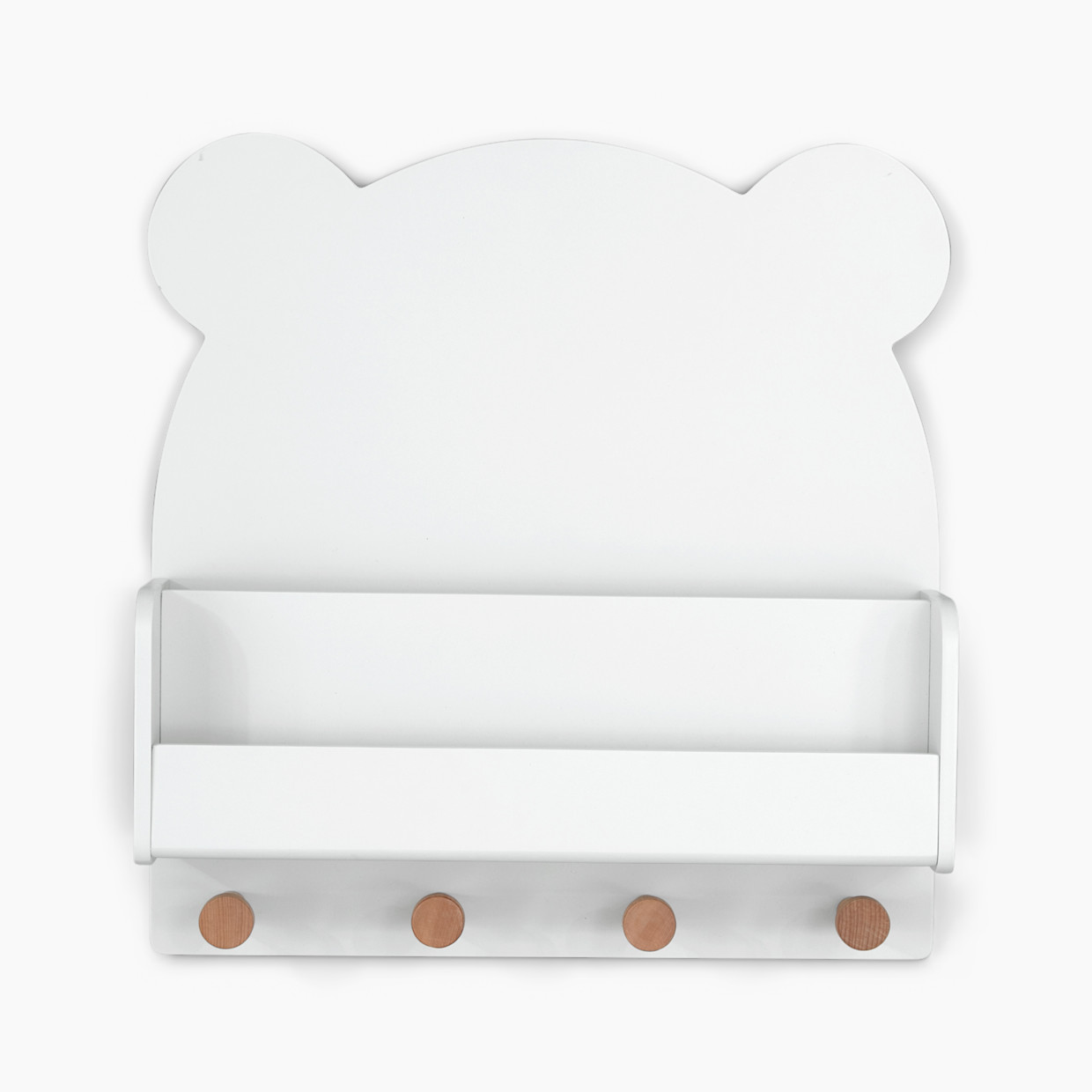 Delta Children babyGap Brannan Bear Wall Shelf with 4 Hooks - White.