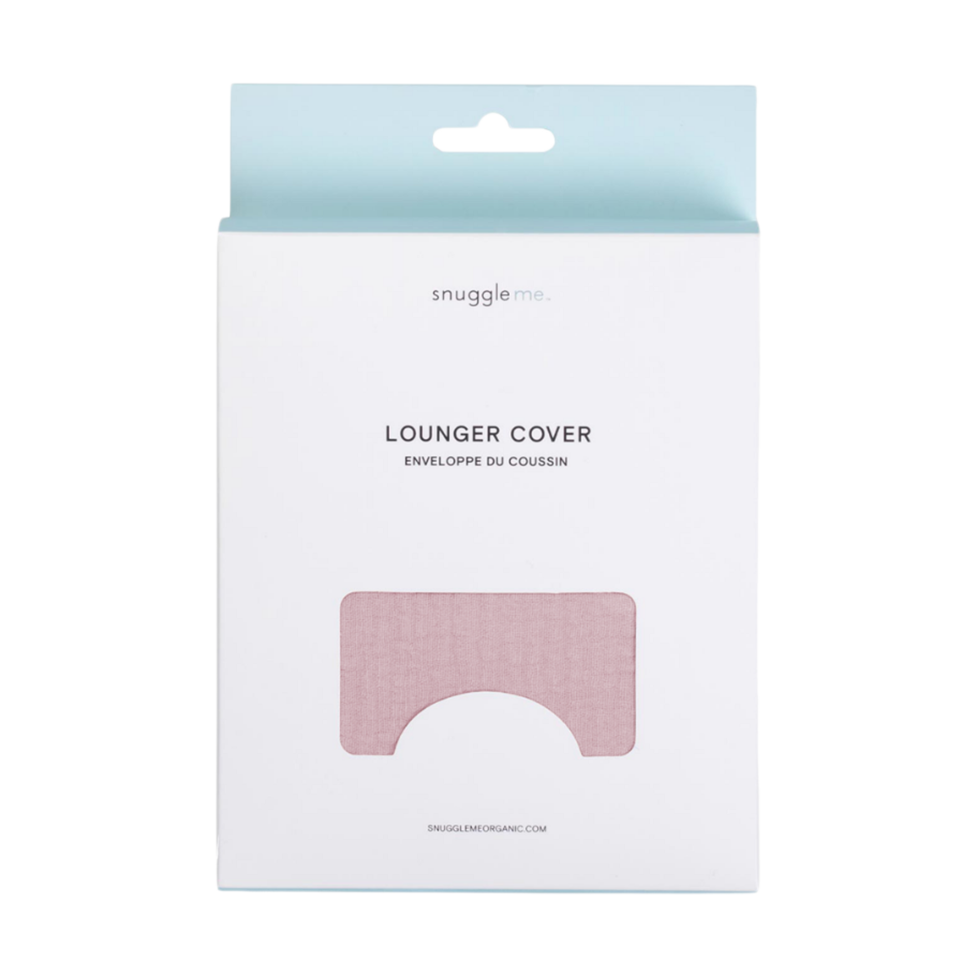 Snuggle Me Organic Infant Lounger Curve Muslin Cover - Petal.