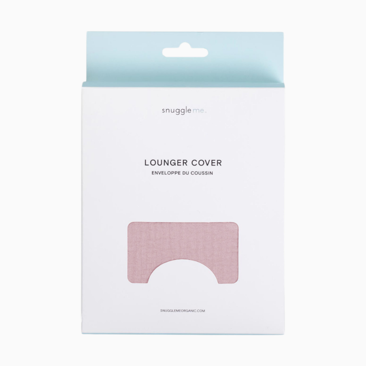 Snuggle Me Organic Infant Lounger Curve Muslin Cover - Petal.
