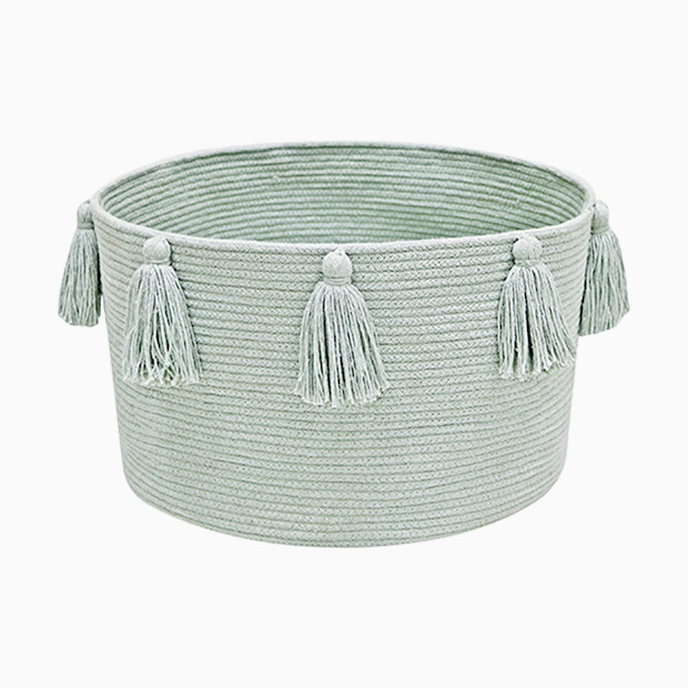 Lorena Canals Cotton Tassel Basket.