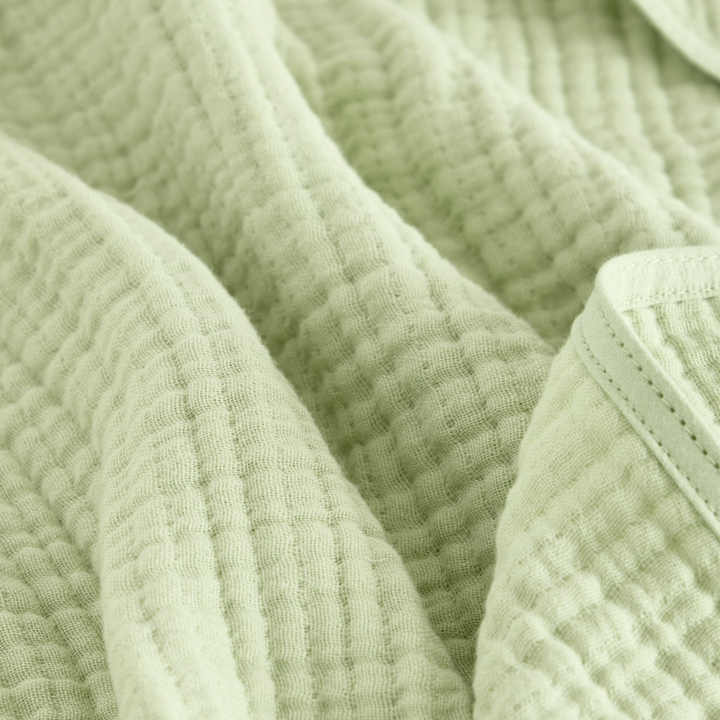 Small Story Muslin Hooded Towels (3 Pack) - Sage.