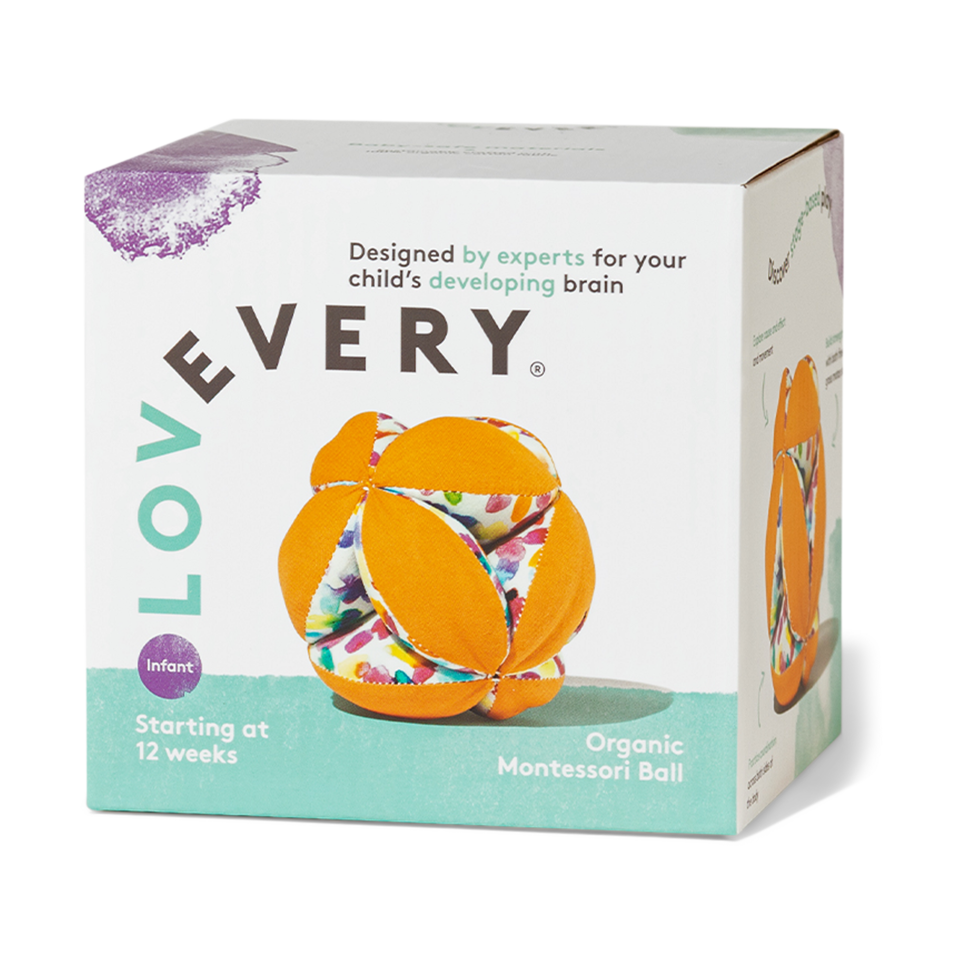 Lovevery Montessori Organic Ball, Baby Toy.