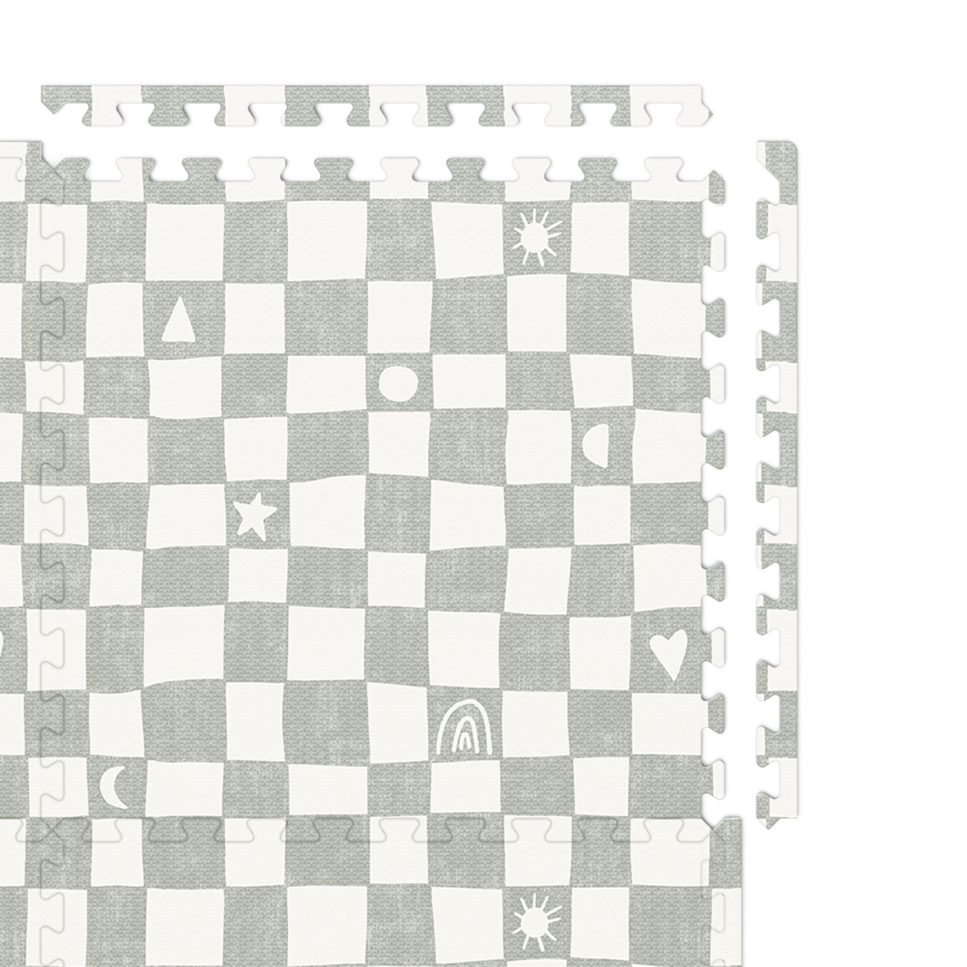 Lalo Play Mat l Checkered Collection - Sage Checkered.