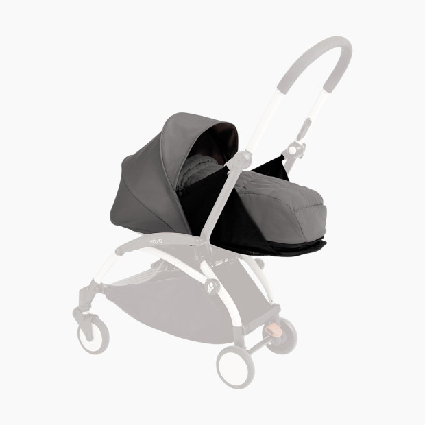 Babyzen YOYO+ Frame & Newborn Pack & 6+ Color Pack - Black Frame/Grey.