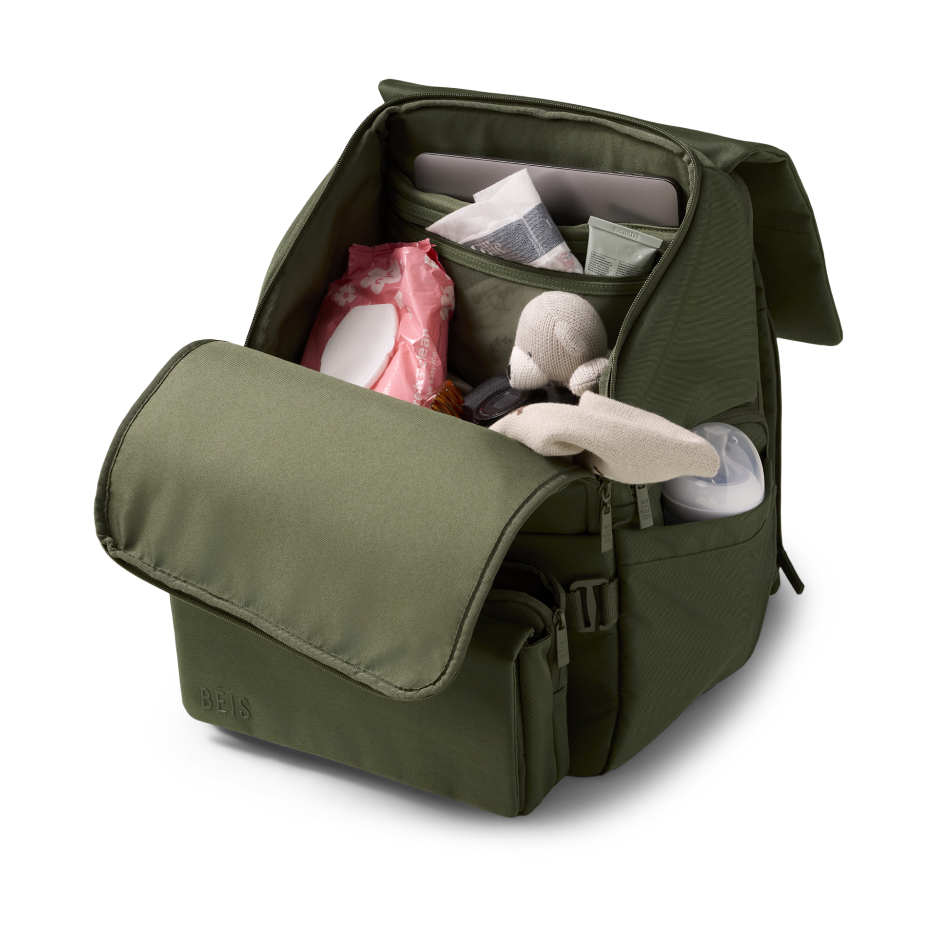 BEIS Travel The Ultimate Diaper Backpack - Olive.
