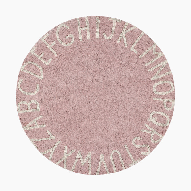 Lorena Canals Round ABC Washable Rug - Vintage Blush Natural, 5' Round.