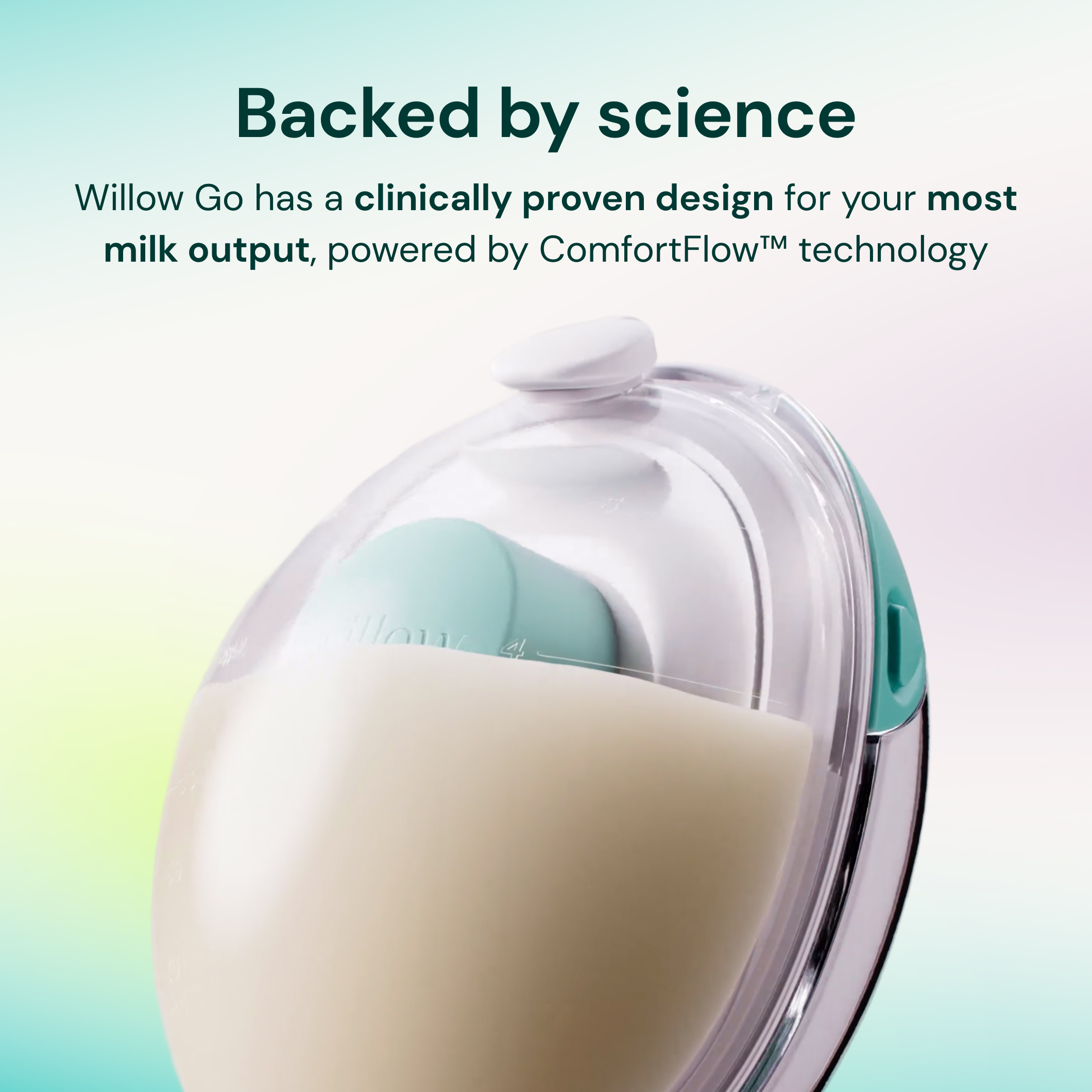 Willow Go Wearable Hands-Free, Cord-Free Electric Breast Pump - Double.