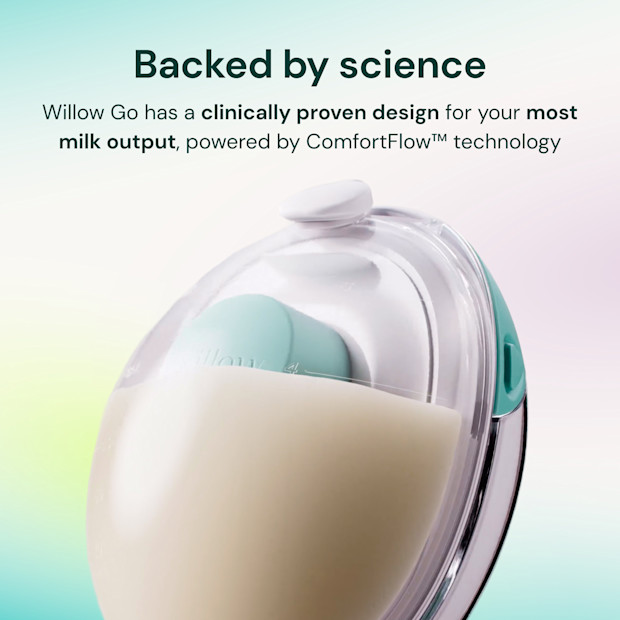 Willow Go Wearable Hands-Free, Cord-Free Electric Breast Pump.