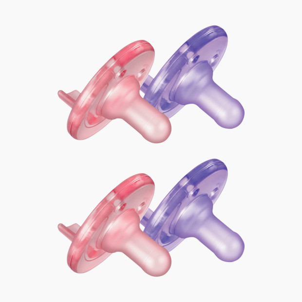 Philips Avent Soothie Pacifier, 0-3 months (4 Pack) - Pink/Purple.