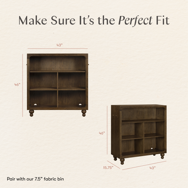 babyletto Astre Assembled Bookcase by Nate Berkus - Toffee.