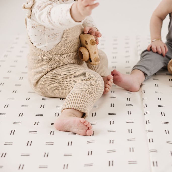 Toki Kids Mega Vegan Leather Padded Play Mat - Mudcloth.