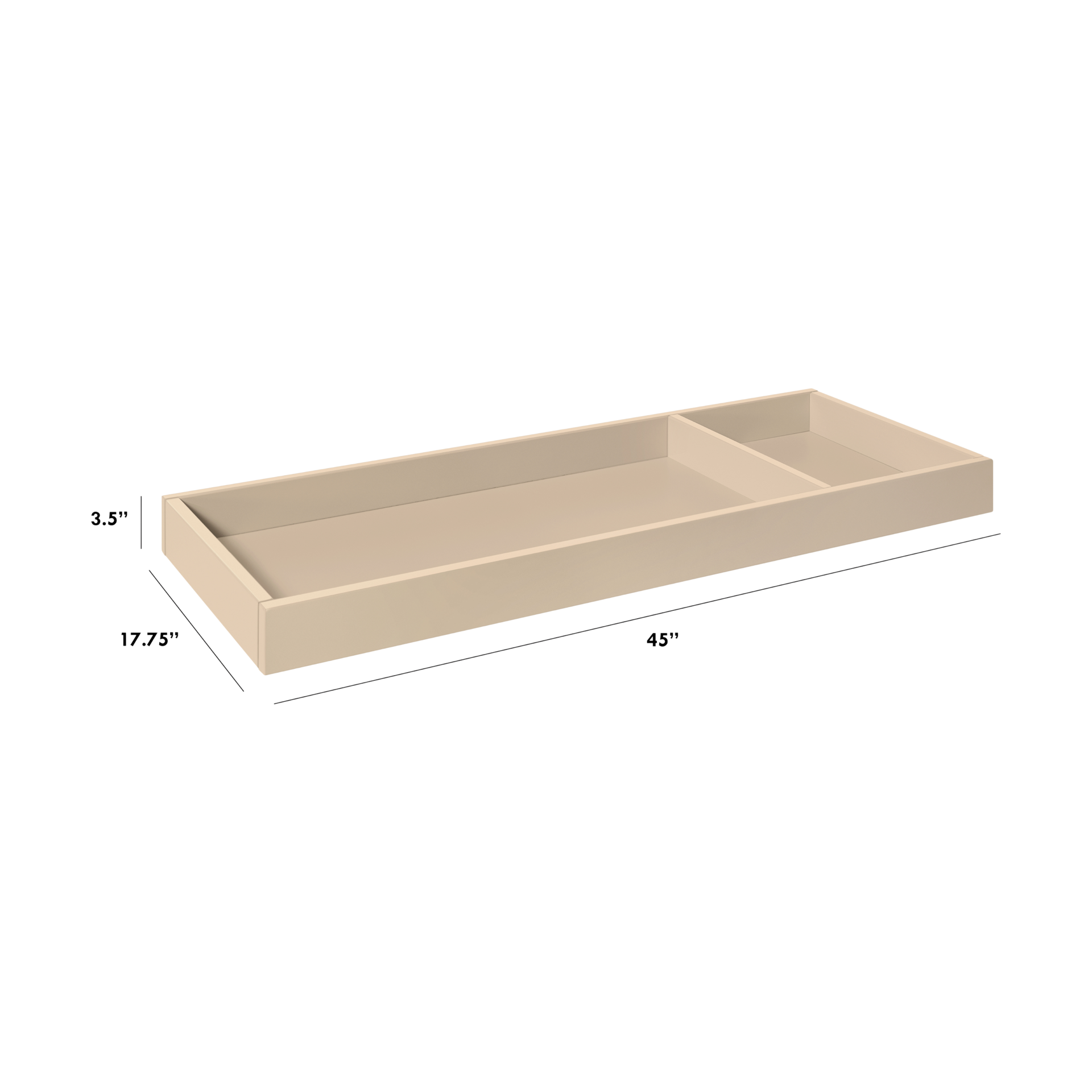 babyletto Universal Wide Removable Changing Tray - Taupe.