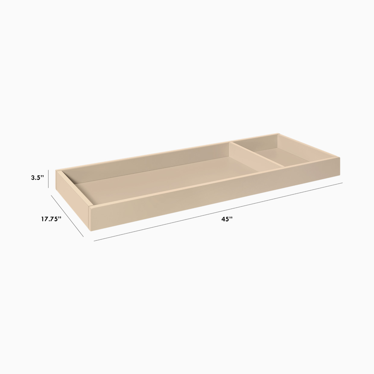 babyletto Universal Wide Removable Changing Tray - Taupe.