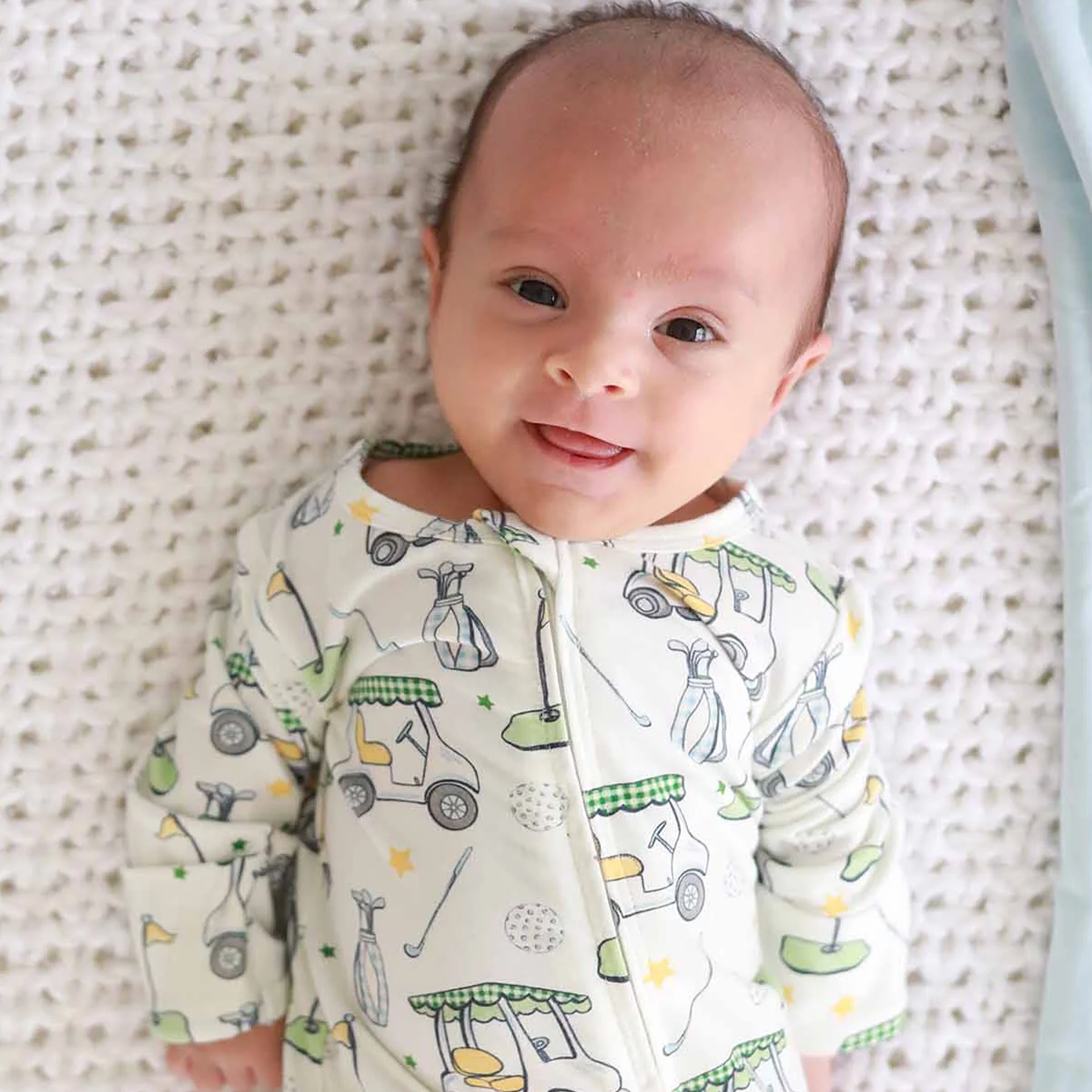 Caden Lane Zipper Footie - Country Club Cuties, 0-3 M.