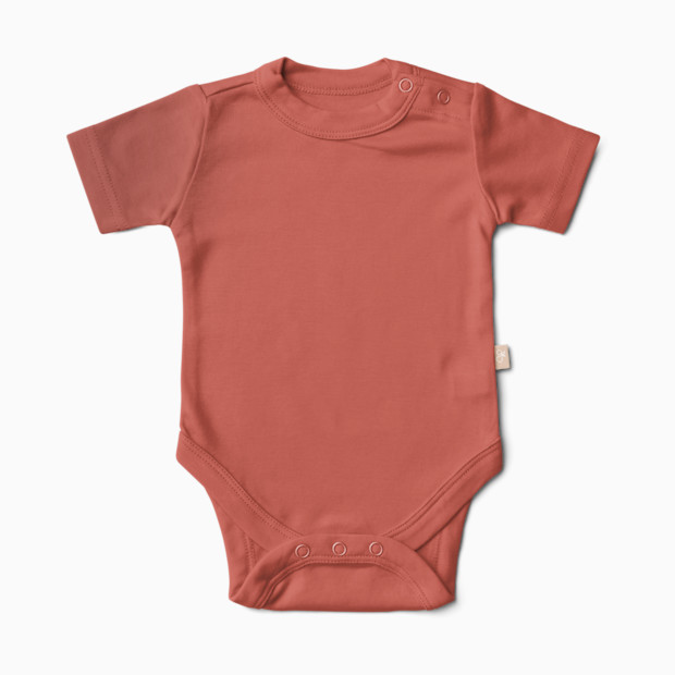 Goumi Kids x Babylist Solid Short-Sleeve Bodysuit - Strawberry, 3-6 M.