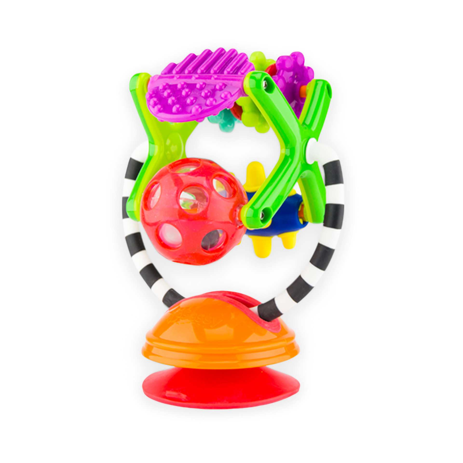 Sassy Teethe & Twirl Sensation Station 2-in-1 Suction Cup High Chair Toy, Developmental Tray Toy for Early Learning, Ages 6+ Months