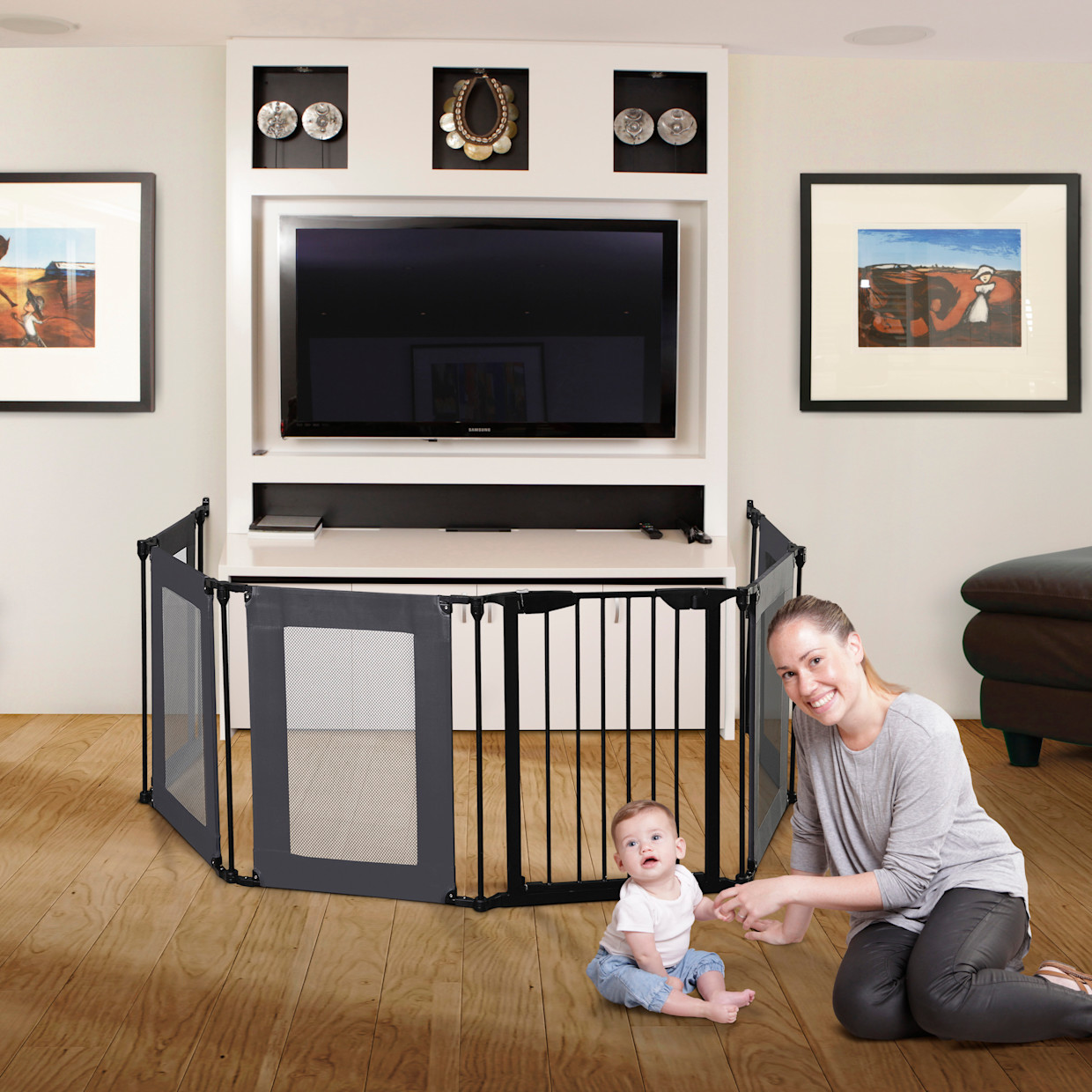 Dreambaby Brooklyn Converta Playard & Wide Barrier Gate.