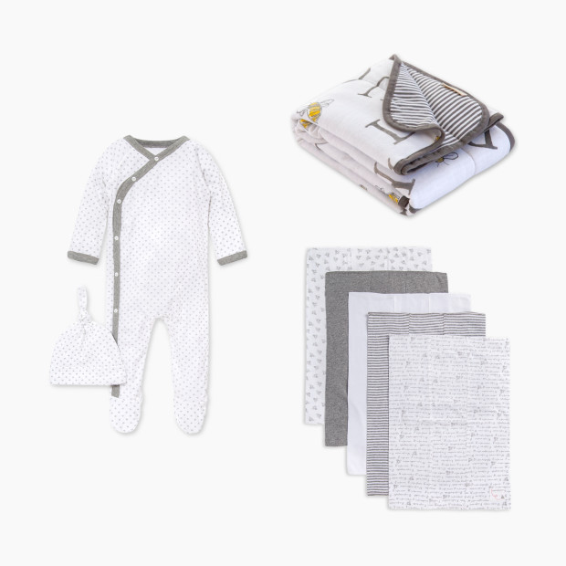 Burt's Bees Baby Welcome to the World Bundle - Gray, 0-3 M.