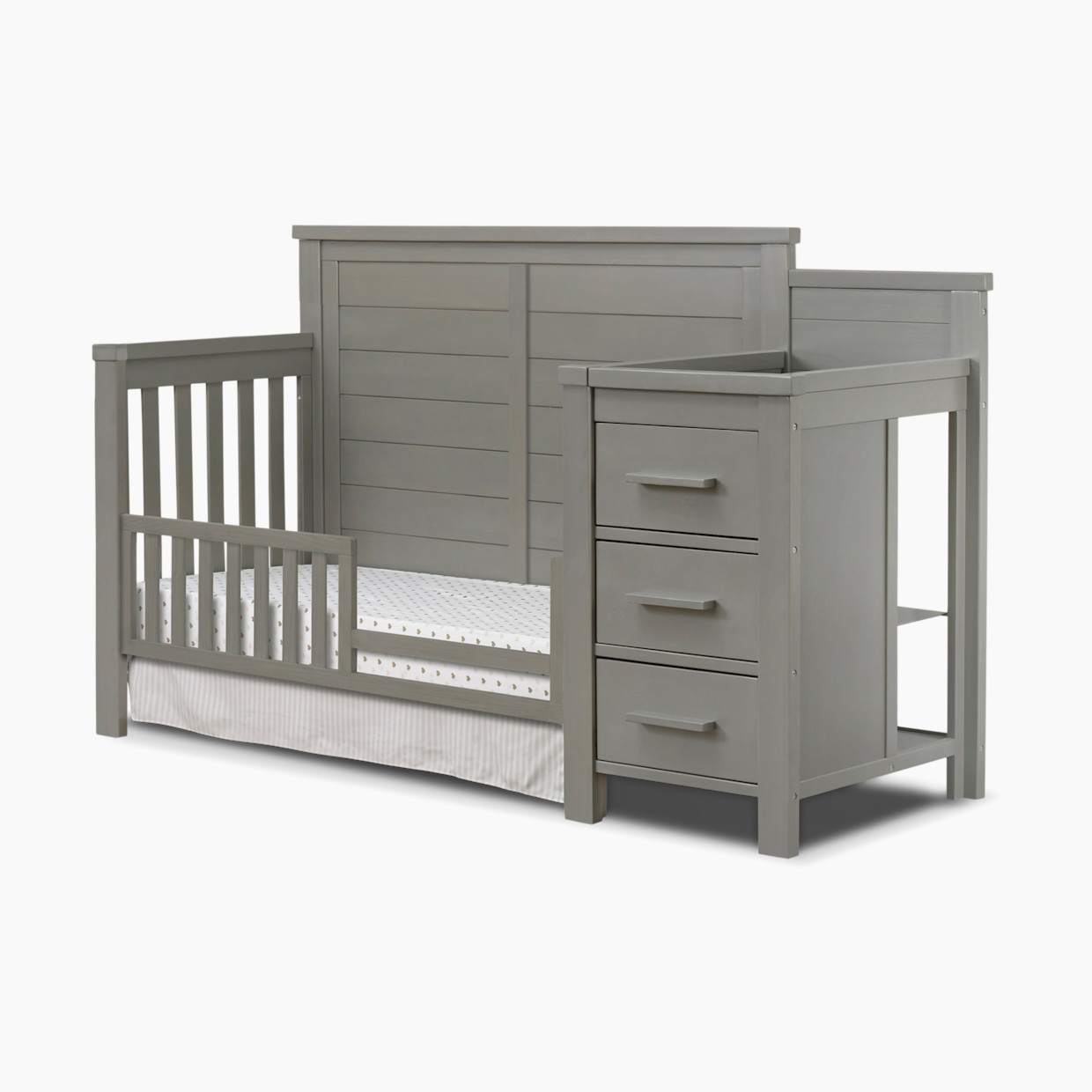 Sorelle Farmhouse Crib & Changer - Weathered Gray.