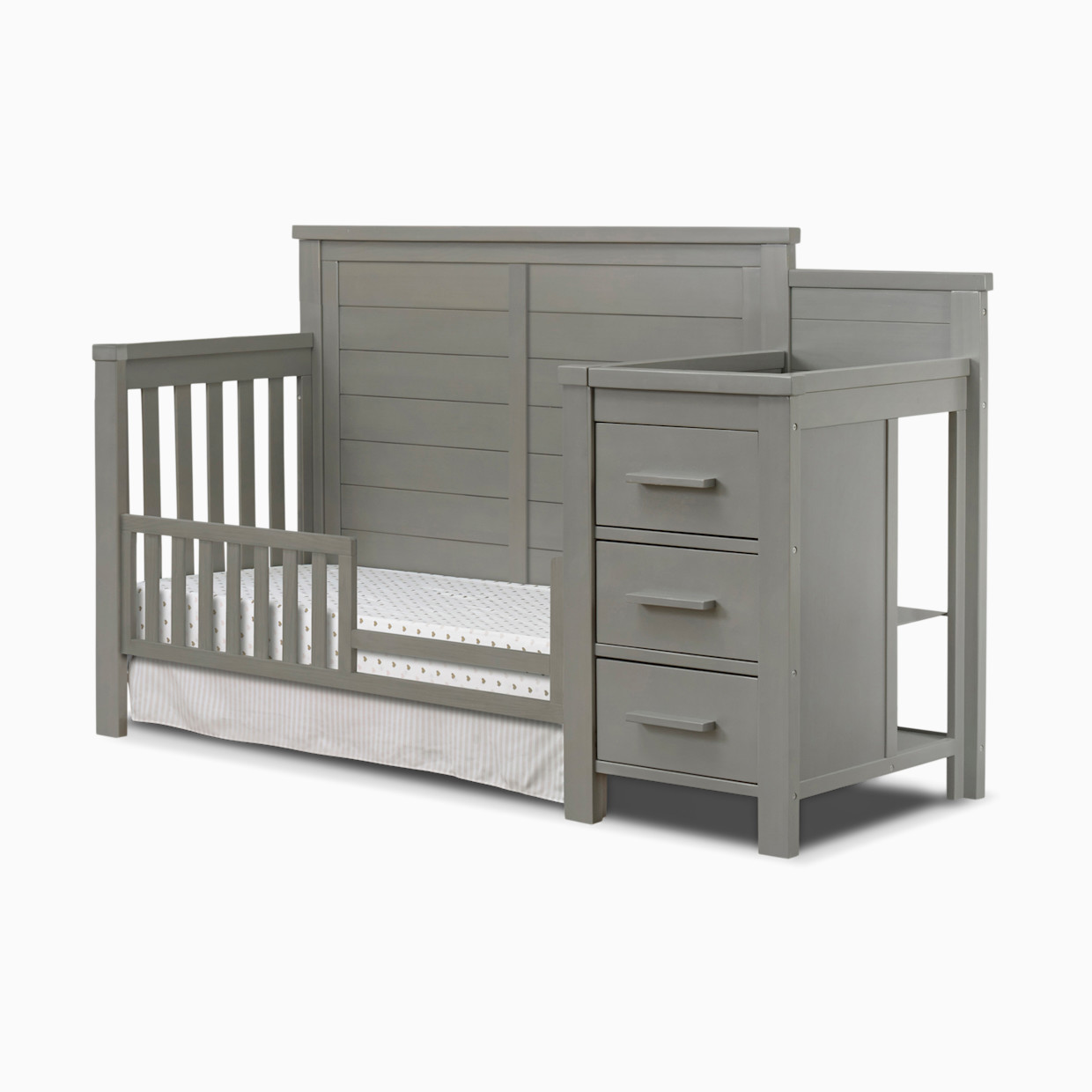 Sorelle Farmhouse Crib & Changer - Weathered Gray.