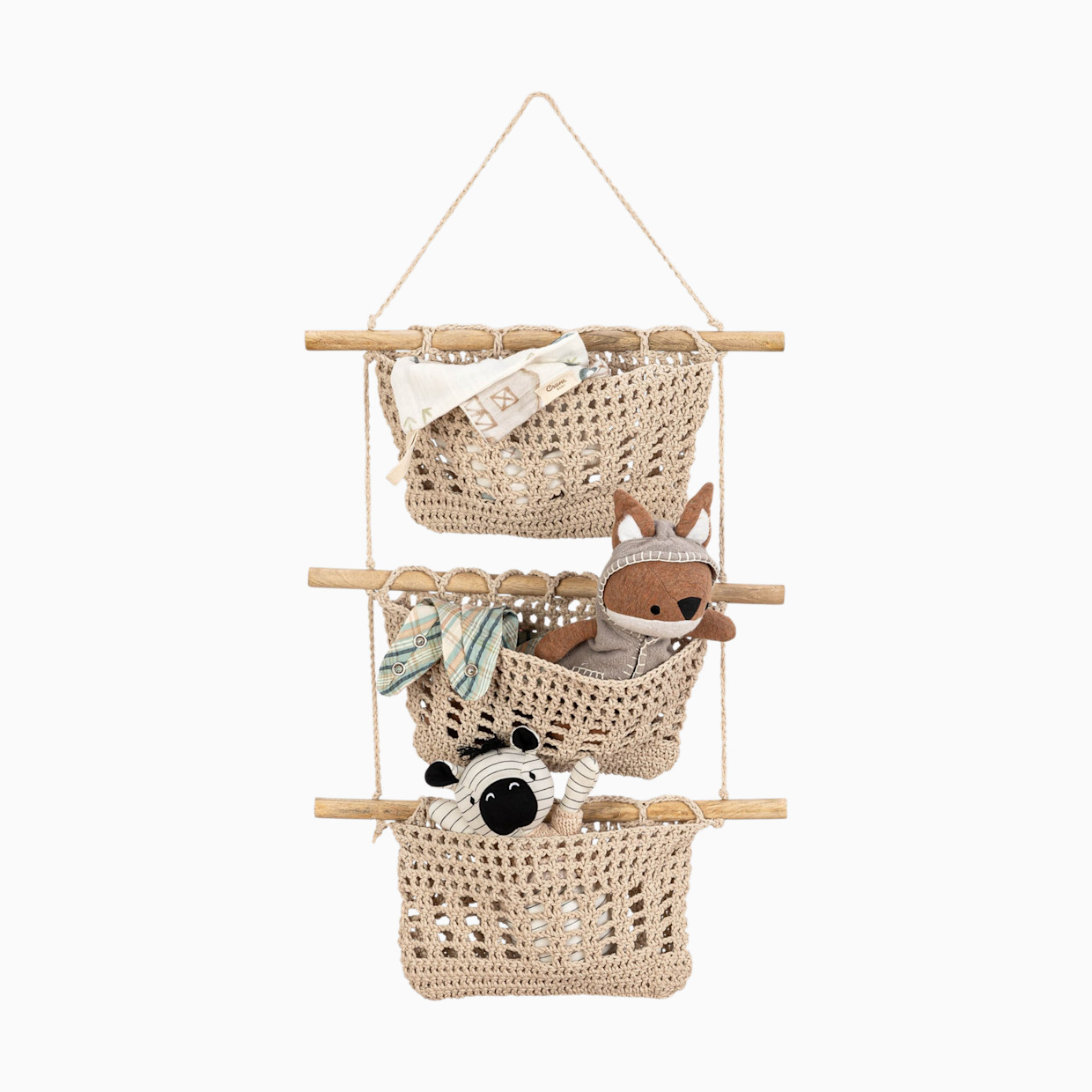 Crane Baby 3-Tier Toy Hanging Wall Storage Organizer.