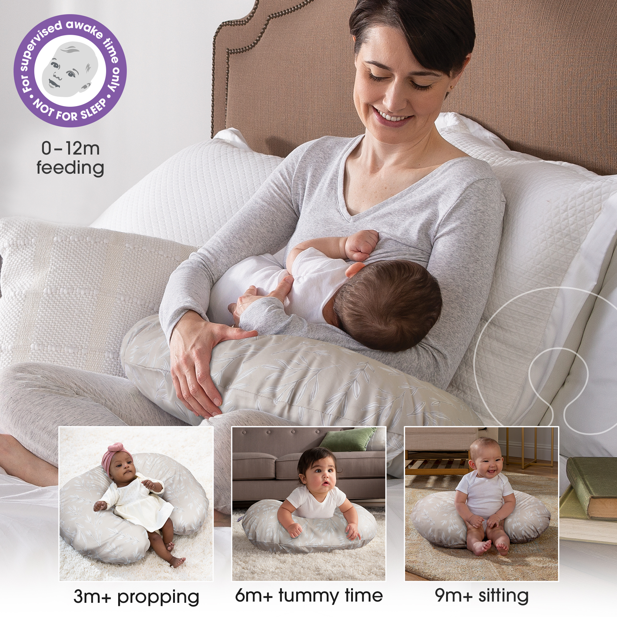 Newborn Baby Kid Breastfeeding Headrest Pillow Cover Nursing Slipcover Accessory 