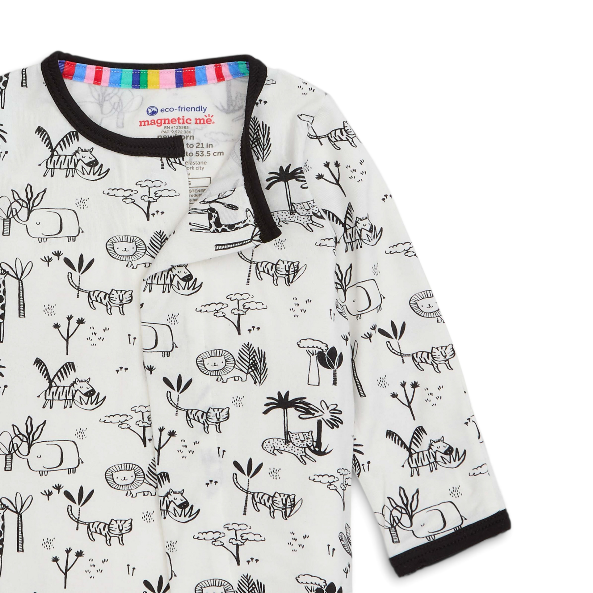 Magnetic Me Modal Magnetic Footie - Animal Safari, Newborn.