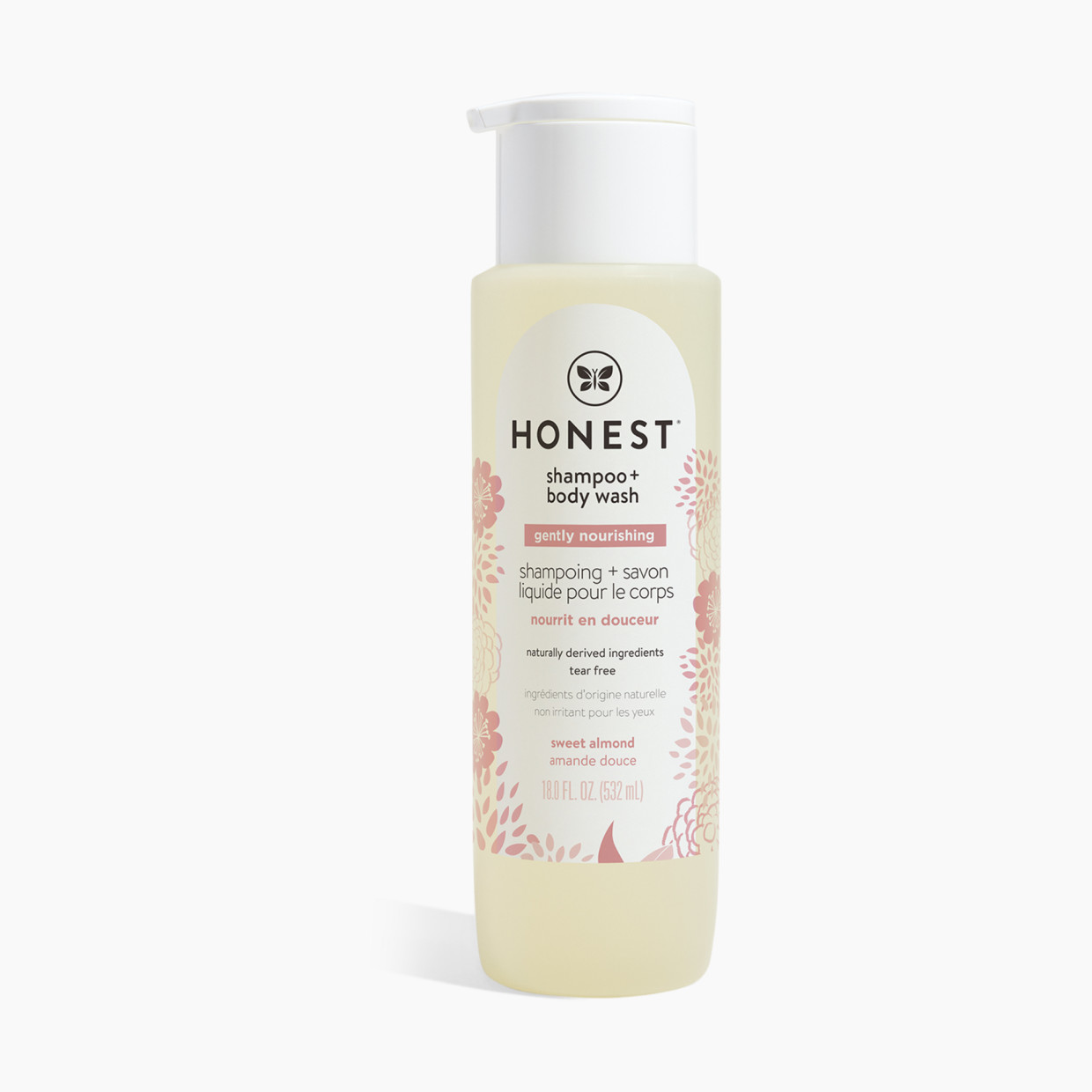 The Honest Company Shampoo & Body Wash - Sweet Almond, 18oz.