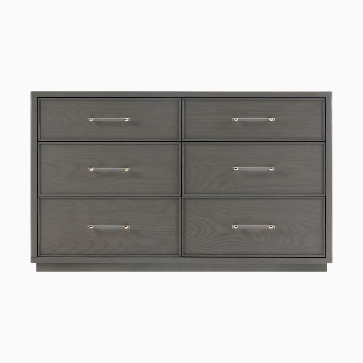 Bellini Vienna 6 Drawer Dresser - Darkwash Ash With Acrylic.