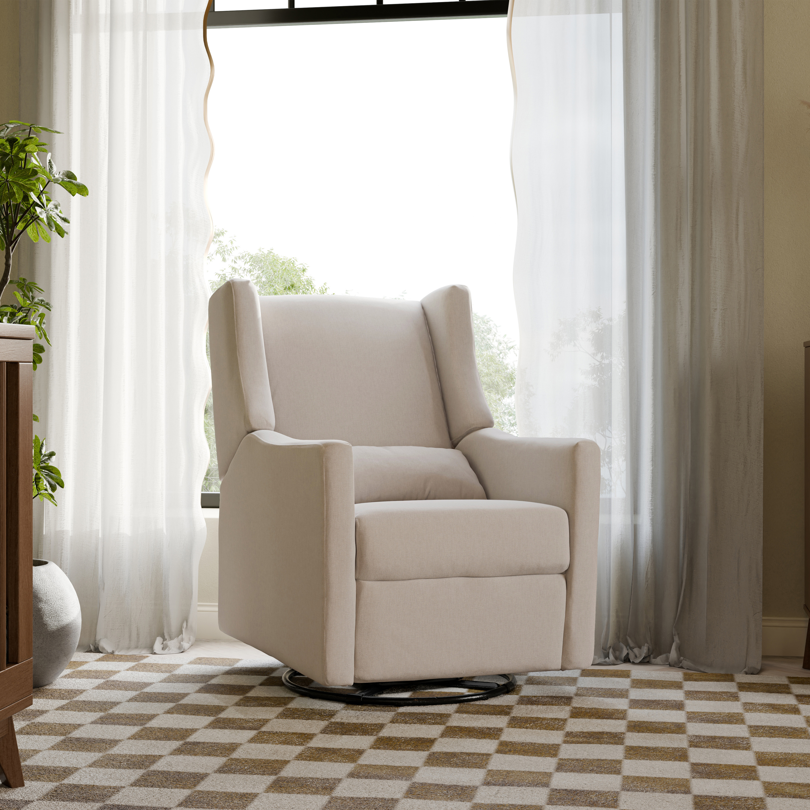 babyletto Kiwi Manual Recliner and Swivel Glider.